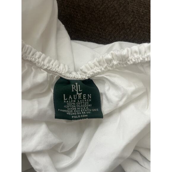 Vtg Ralph Lauren BRITTANY Lace Embroidered KING Flat Sheet & Fitted Sheet - Picture 9 of 11